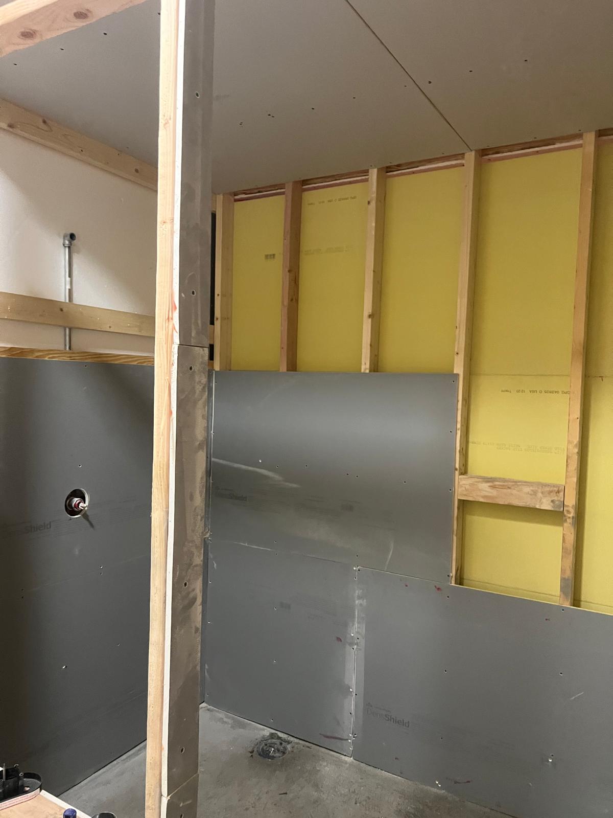 Shower remodel work in progress project 30